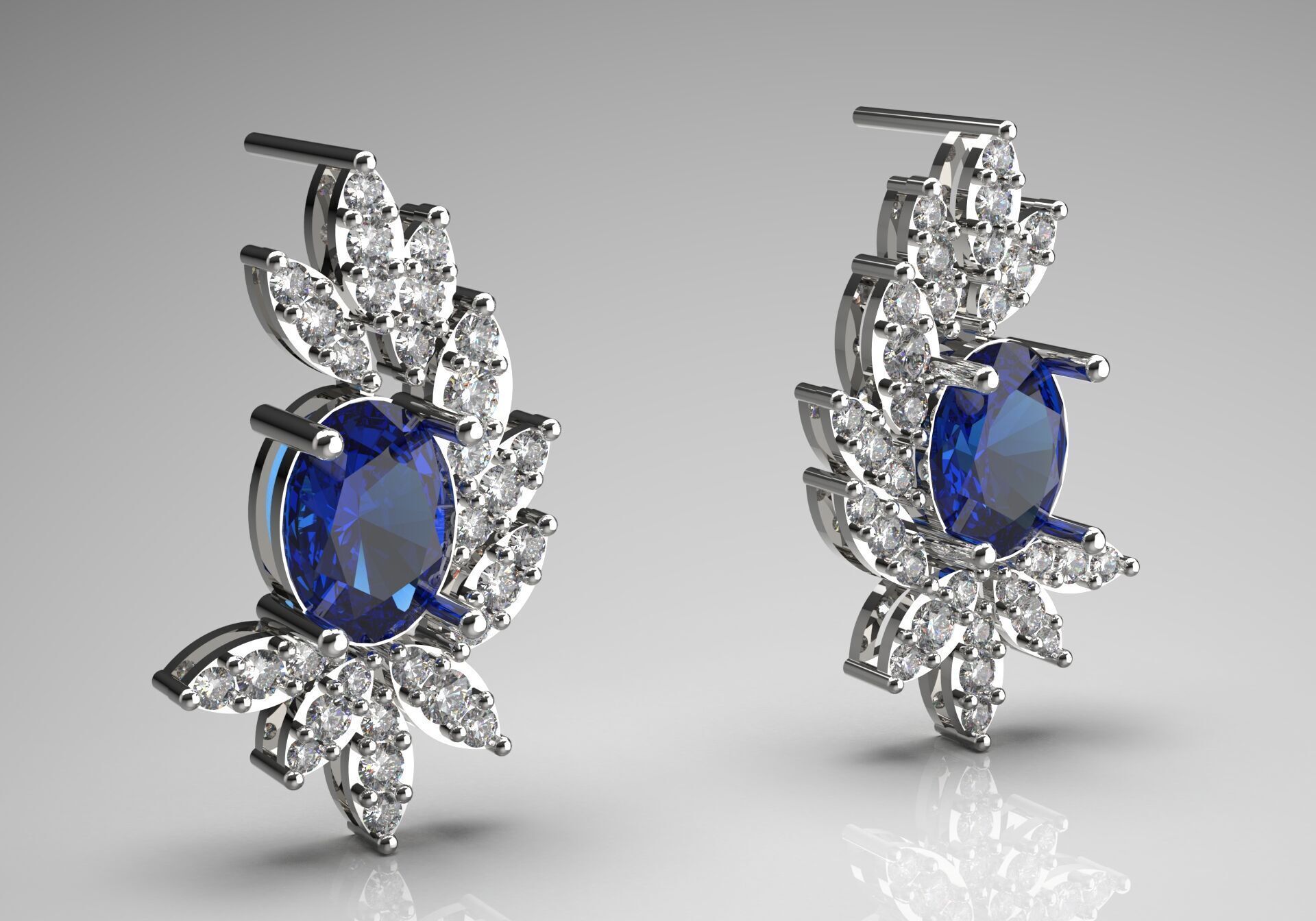  Adam Designer American Diamond Stud Earring For Women And Girls -01