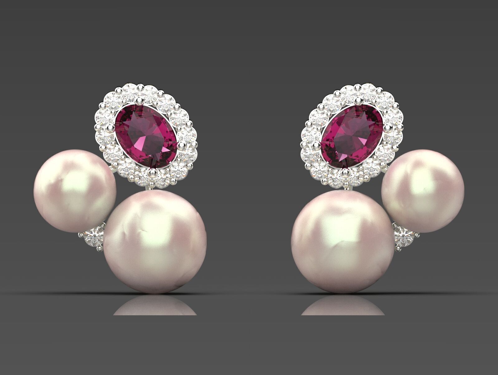 Adam Designer American Diamond Stud Earring For Women And Girls