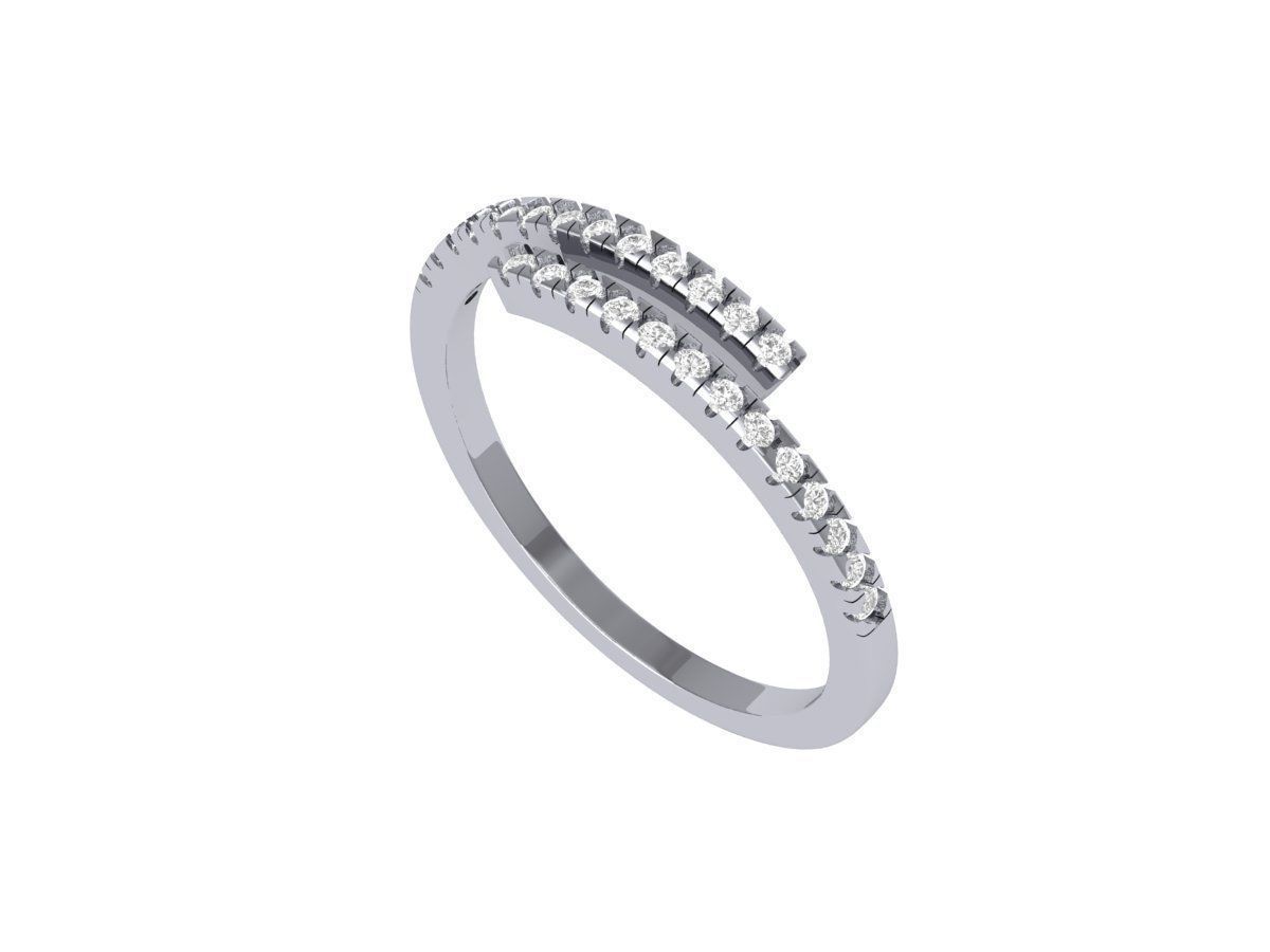 Adam  Silver American Diamond Toe Ring  