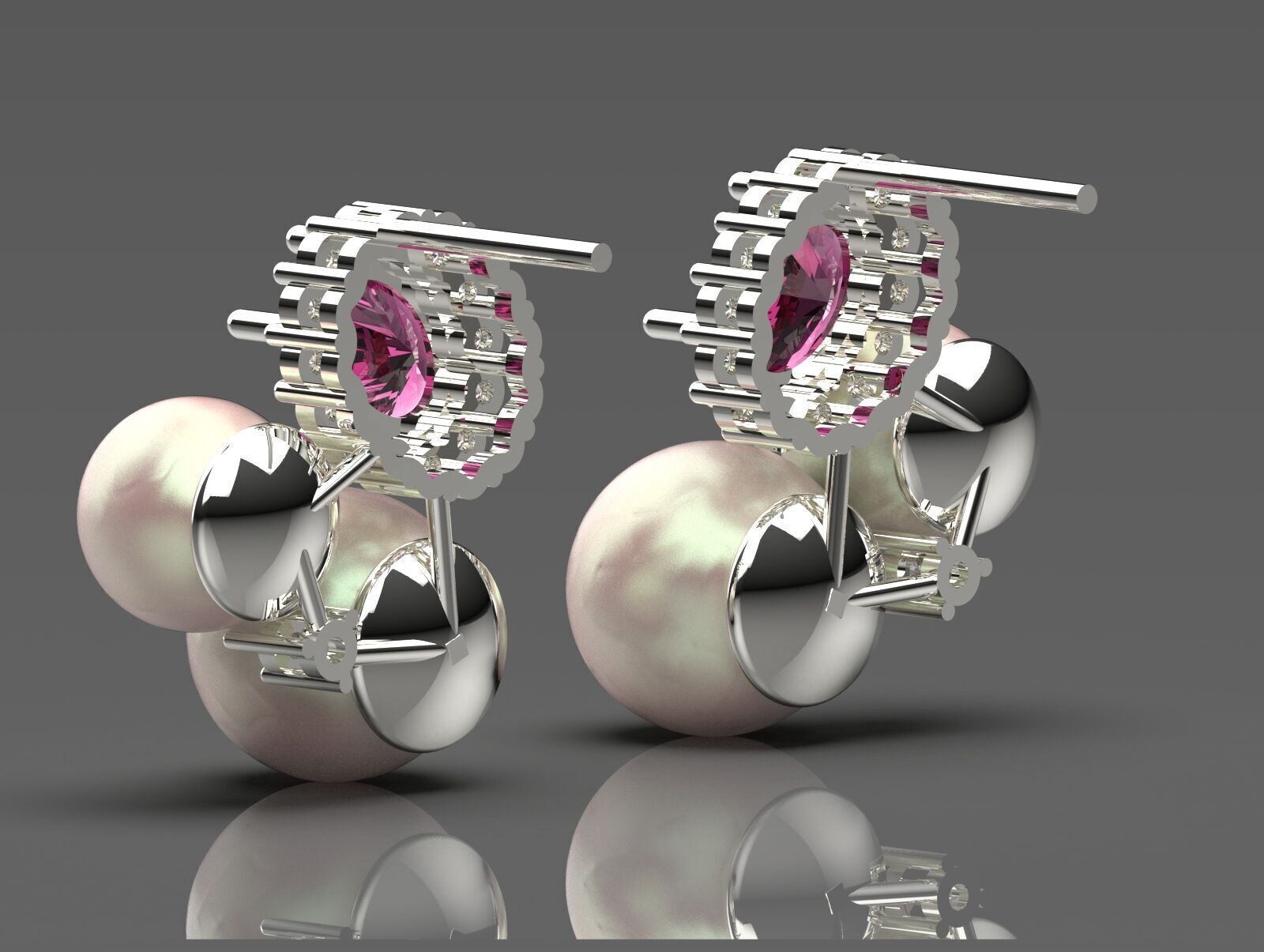 Adam Designer American Diamond Stud Earring For Women And Girls