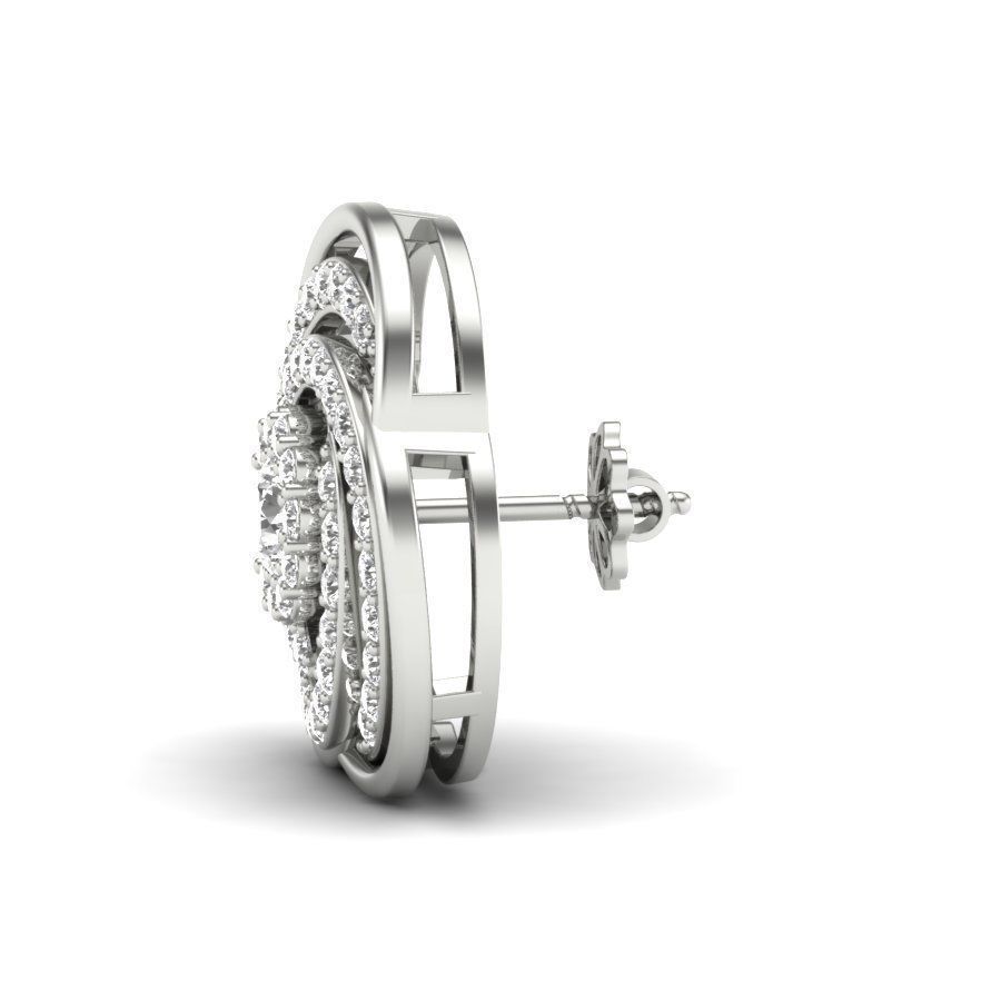 Adam Designer American Diamond Stud Earring For Women And Girls - 03
