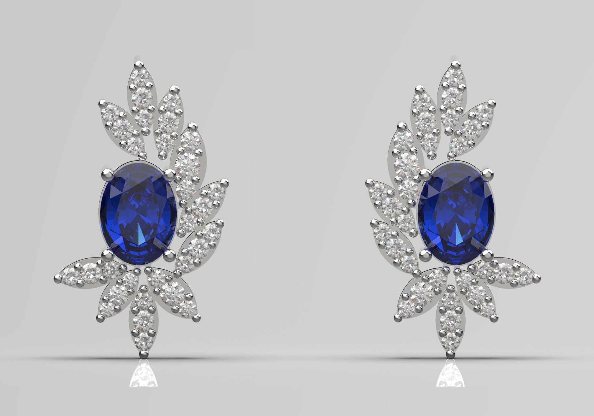 Adam Designer American Diamond Stud Earring For Women And Girls -01