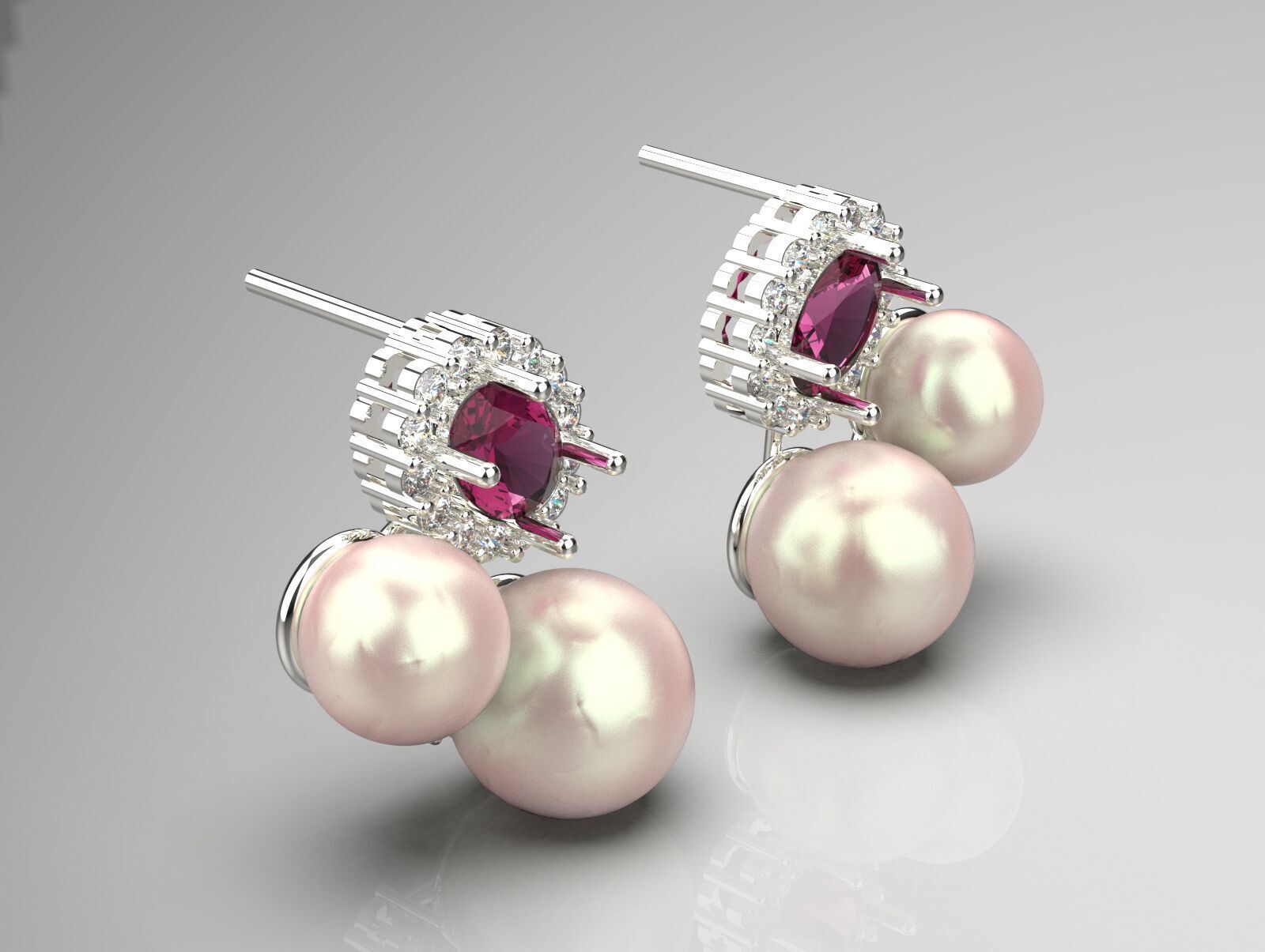 Adam Designer American Diamond Stud Earring For Women And Girls