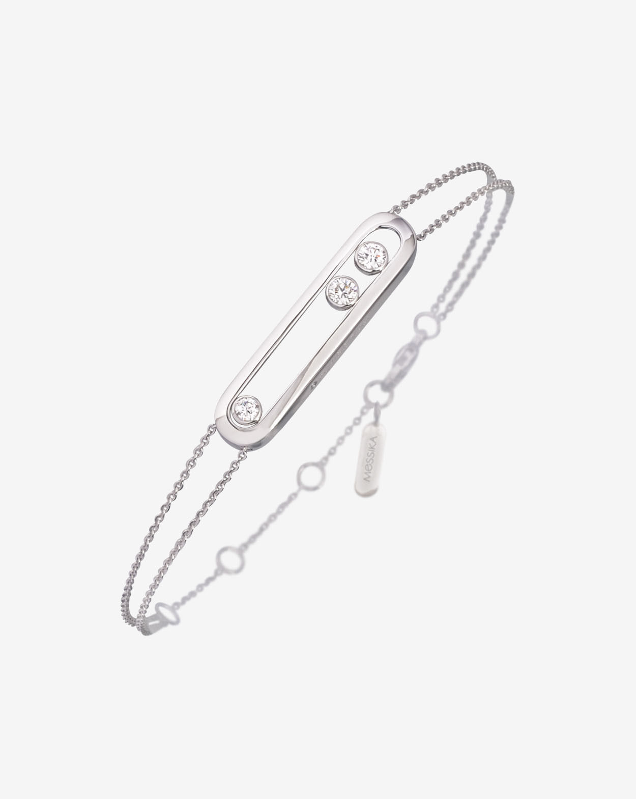 Adam American Diamond Adorned Silver Bracelet - 02