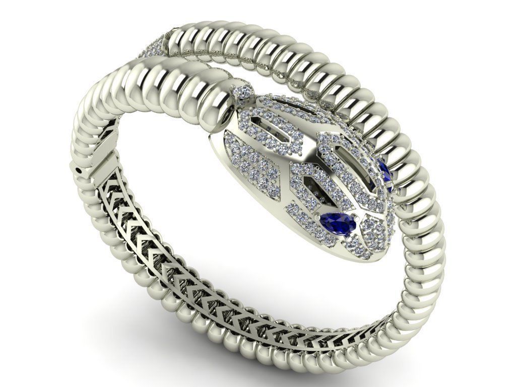 Adam American Diamond Adorned Silver  Bracelet - 01